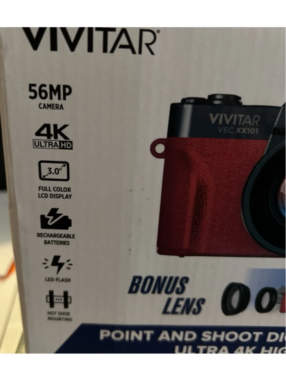 Vivitar VEC XX101 4K Digital Point and Shoot Camera 56MP 3